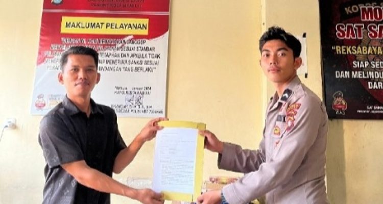 Sekertaris Umum HMI Cabang Manakarra saat Di Polresta Mamuju