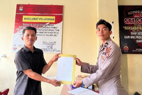 Sekertaris Umum HMI Cabang Manakarra saat Di Polresta Mamuju